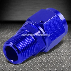 8-AN HEMBRA FLARE A 1/2" NPT MACHO AZUL ALUMINIO REDUCTOR B-NUT ACCESORIO GIRATORIO - Imagen 1 de 2