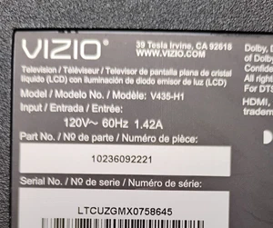 Vizio V435-H1 T-Con Board 43UHD Duai RGB 47-6021265 mit Bändern und Schrauben - Bild 1 von 5