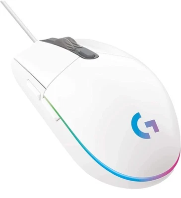 Logitech G203 Lightsync Gaming Mouse – 8,000 DPI – RGB – New Sealed - White - Image 1 of 4