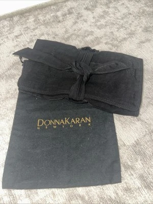 Bolsa de viagem vintage Donna Karan preta/embreagem bolsa de 3 compartimentos - Imagem 1 de 4