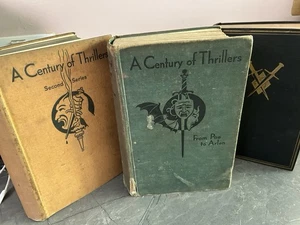 3x Antique Vintage Thriller Books 1930’s – Classic Editions Century Of Thrillers - Picture 1 of 10