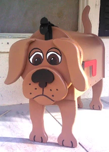 NEW Labrador Retriever Mailbox Wooden Dog Postal Mail Box Chocolate Lab - Picture 1 of 4