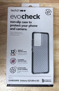 Tech21 Evo check Case for Samsung Galaxy S21 Ultra 5G, Smokey Black - Picture 1 of 1
