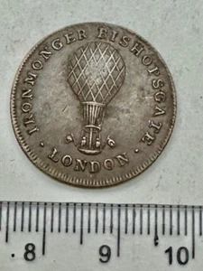 A+ Early 1800’s HOT AIR BALLOON Token - Isaac Earlysman Sparrow (F321) - Picture 1 of 2