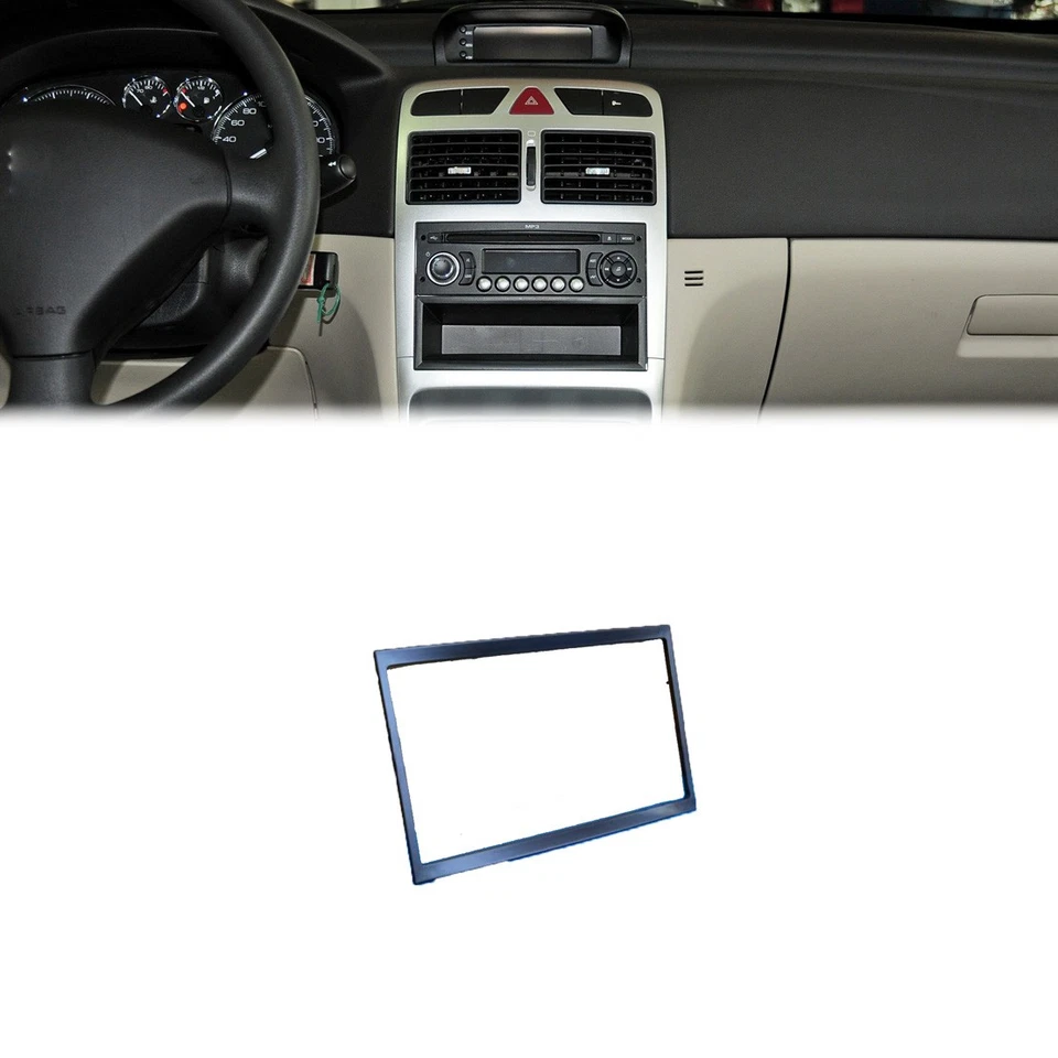 Auto Radio Surround Fasica Panel Frame Trim Dash Kit Fit For Peugeot 307 A - Image 1 of 1