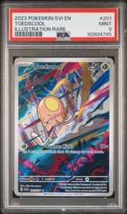 2023 POKEMON SVI EN-SCARLET & VIOLET 201 TOEDSCOOL ILLUSTRATION RARE PSA MINT 9 - Picture 1 of 4