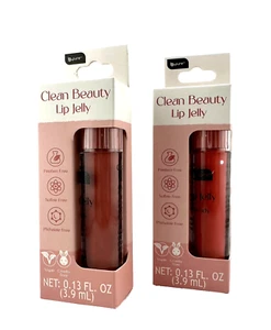 B-Pure Clean Beauty Lip Jelly in Rose & Sandy - 2 Pack - Picture 1 of 14