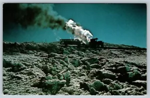 Zahnradbahn nach Frühherbst-Eissturm, Mount Washington NH, Vintage Postkarte - Bild 1 von 2