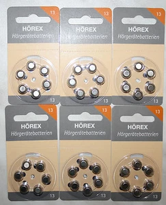 36 Hörgeräte Batterien Basic Hörex Größe 13 NEU