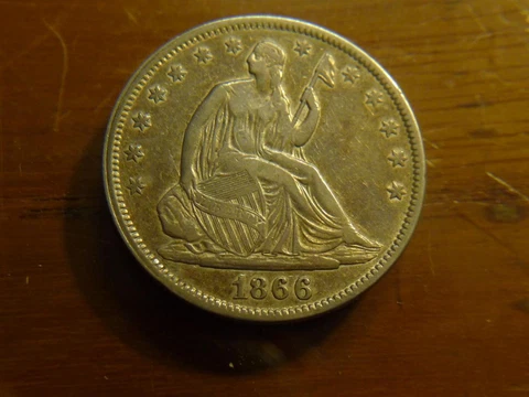1866 MPD Seated Half Dollar 6 in Denticles FS302, WB102 XF Scarce SKU# 28841 Cover