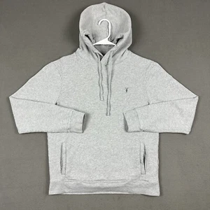 All Saints Hoodie Mens Large Gray Sweatshirt Aven OTH Hoody Heavyweight Cotton - Picture 1 of 16