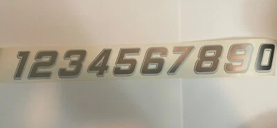 折扣-银色带白色轮廓和白色阴影 #0,1-9 R/c 盒 L2 乙烯基 — 第 1/4 张图片