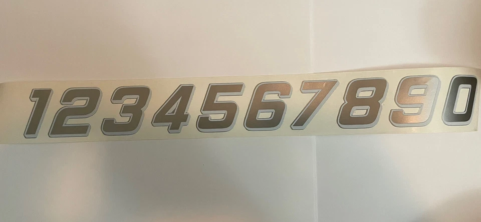 Descuento - Plata con Contorno Blanco y Sombra Blanca #0,1-9 R/C Caja L2 Vinilo Foto 1 de 4