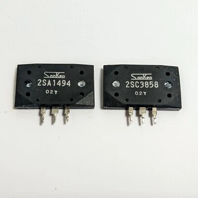 1 Matching Pair Original SanKen Output Transistor 2SA1494 2SC3858 Tested  - Image 1 of 4
