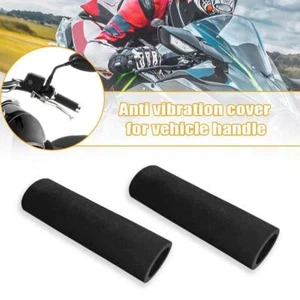 2pc Universal Motorcycle Grip Covers Motorbike Anti Vibration Cover Gr✨y U0Y2 - Picture 1 of 10