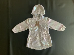 NEXT Girls Silver / Pink Raincoat. Age 1 1/2 - 2 Years BNWT - Picture 1 of 8
