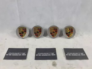 Porsche Branded Wheel Centre Cap Replacement x4 (GREY) 65mm Macan 95B 95B-2 95C - Picture 1 of 7