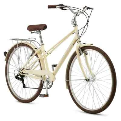Women's 700c Admiral Comfortable Everyday Bike, 7-Speed Grip Shifter, Cream - Image 1 of 4