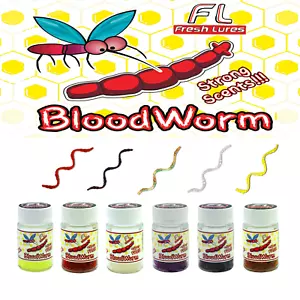 Soft Lures Tubifex Fishing Silicon Midge Larvae BloodWorm size 0,75 inch UV FL - Picture 1 of 25