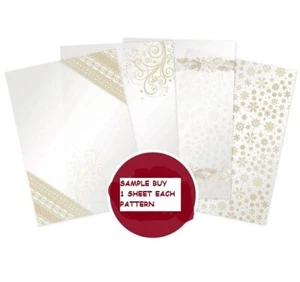 ATEMBERAUBENDE PROBENPACKUNG HERZERWÄRMENDE WEIHNACHTEN LUXUS FOLIENACETAT - 4 X A4 BLATT - Bild 1 von 1