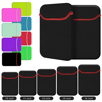 8" 10" 12" 14" Neoprene Sleeve Case Cover Bag For 7" 17" inch Laptop Tablet iPad - Image 1 of 2