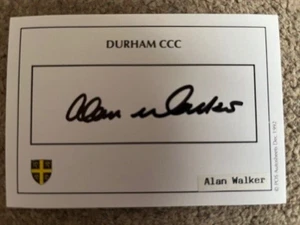 Alan Walker - seltene signierte Autogrammkarte "Durham CCC Player" - Bild 1 von 1