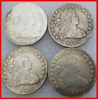 Rare Liberty 1795-1798 Set 4pc Draped Bust Dollar Restrike Silver Color Coins 