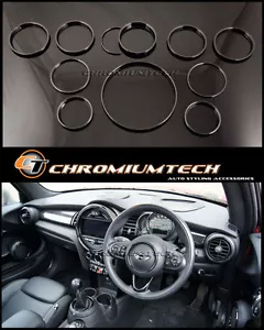 MINI Cooper/S/ONE F55 F56 F57 BLACK Interior Rings Kit for model w/Navigation XL - Picture 1 of 10