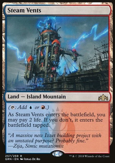 MTG Magic the Gathering Steam Vents (257/291) Guilds of Ravnica LP - Image 1 of 1