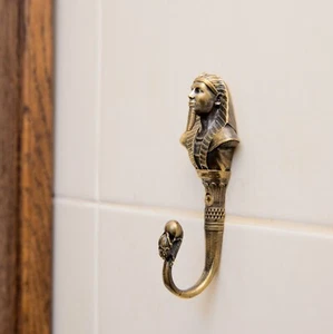Pharaoh wall hook, a solid brass hook in the style of ancient Egypt. - Picture 1 of 15