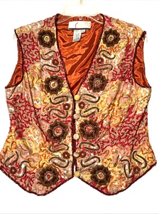 Chaleco con cuentas vintage para mujer por clase - Imagen 1 de 4