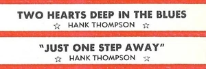 Jukebox Title Strip - Hank Thompson: "Just One Step Away" - rare '61 - Version 2 - Picture 1 of 1