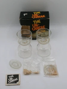 Vintage 1970's The UN-CANDLE Floating Glass Candles w/Box & Wicks Corning Pyrex - Picture 1 of 16