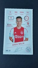 PLUS 2015-2016 AREK MILIK RARE DUTCH FOOTBALL STICKER AJAX NAPOLI POLSKA POLEN