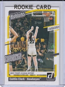 CAITLIN CLARK ROOKIE CARD 2024 Donruss Iowa Hawkeye Fever RC NCAA POINTS RECORD! - Picture 1 of 2