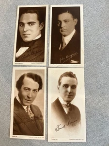 1916 Water Color Co. Juego de 4 fotos en la cabeza actores Charles Chaplin John Barrym - Imagen 1 de 6