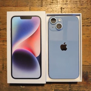 IPhone 14 128 GB Blue Unlocked π+83% - Immaculate - In Original Packaging - Afbeelding 1 van 10