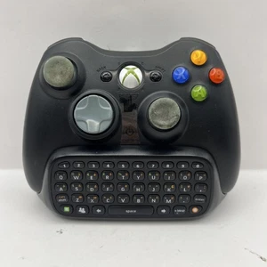 Official Microsoft Xbox 360 Wireless Controller Pad Genuine + CHATPAD - Untested - Picture 1 of 9