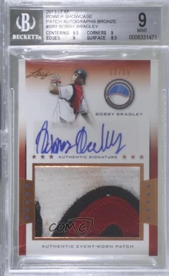 2013 Leaf Power Showcase Jersey Bronze /50 Bobby Bradley BGS 9 MINT Patch Auto - Image 1 of 2