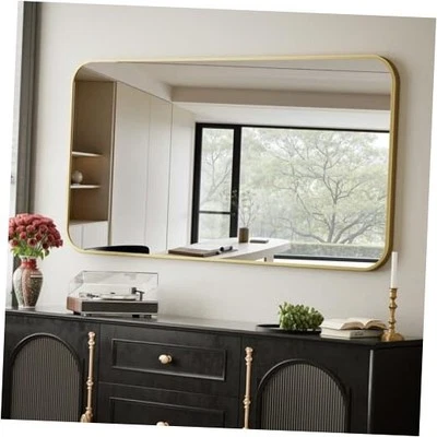  Marco rectangular de aleación de aluminio de 26" x 38" montado en la pared 38" L x 26" W dorado Foto 1 de 4