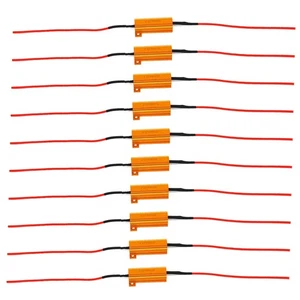 10pcs 6 Ohm Adjustble Led Lamp Decoder Brake Light Fault Canceller Capacitor - Picture 1 of 24