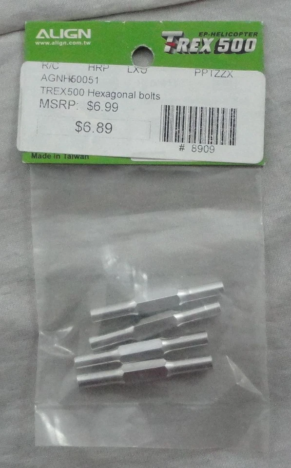 Align T-Rex 500 Helicopter Aluminum Hexagonal Bolts (4pcs) AGNH50051T - Image 1 of 1