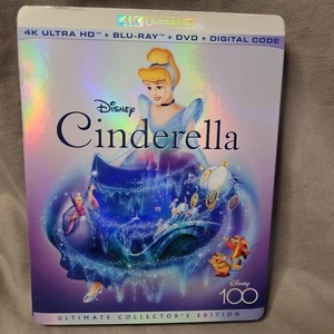 Disney’s Cinderella (4K UHD, Blu-ray, DVD, Digital) W/Slipcover, New/Sealed - Imagen 1 de 5