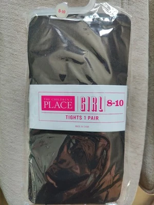 1 par de medias negras The Children's Place Girls, talla 8 - 10 889705472493 Foto 1 de 2