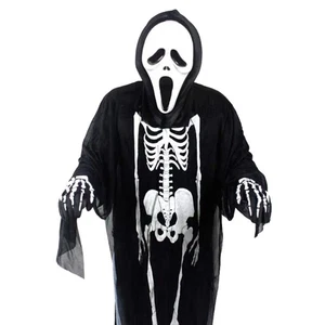 Un paio di guanti Halloween spaventosi teschio dita fantasma zampa guanti adulti - Foto 1 di 11
