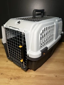 Perros Gato Roedor CAJA DE TRANSPORTE DOBLE APERTURA ViajeCocheKennel -1 clip de cierre - Imagen 1 de 11