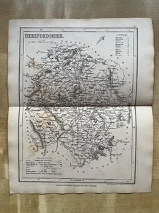 Herefordshire antique map engraving c1840 Dugdale / Tallis - Picture 1 of 4