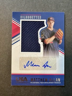 2018 USA Baseball Stars & Stripes Jerseys /199 Matthew Allan #93 Auto Mets - Image 1 of 2