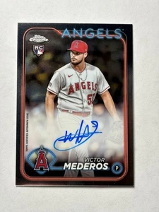 Actualización cromada Topps 2024 Victor Mederos #RA-VME autógrafos Los Angeles Angels - Imagen 1 de 2