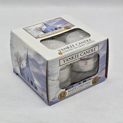 NEW Yankee Candle Co. Scented Tea Lights WHITE CHRISTMAS 12ct Discontinued NOS - Image 1 of 4